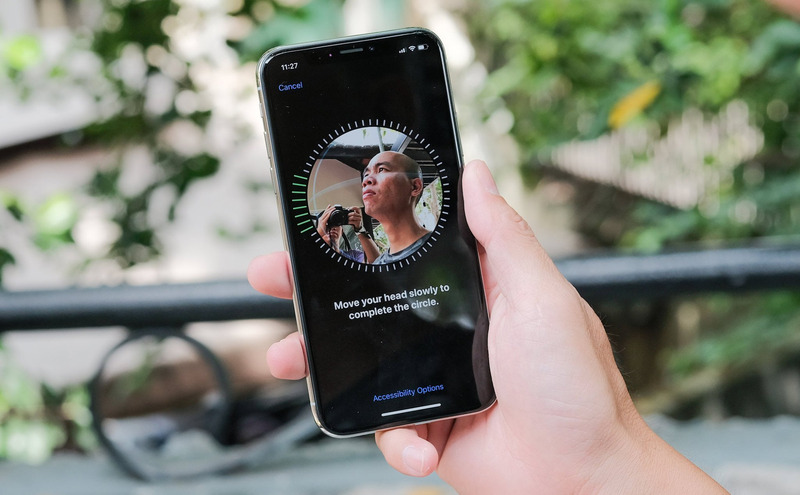faceid trên phone xs xám