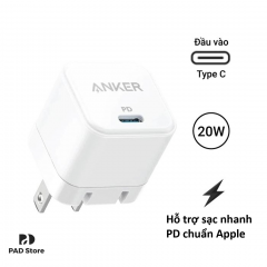 Sạc Nhanh ANKER POWERPORT III 20W CUBE USB-C Hàng Chính Hãng Nhập Khẩu